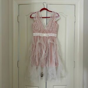 NWT Pink lace cocktail dress